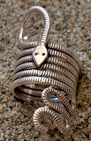Anello Argento Serpente