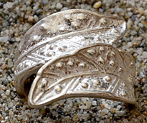 Anello Argento a Foglia