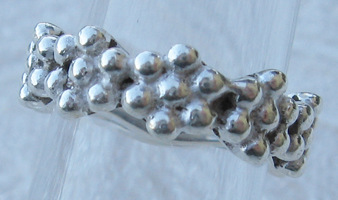  Anello fascia in Argento lavorato