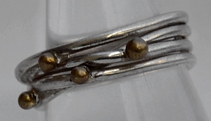  Anello in Argento e dettagli in Argento placcato Oro