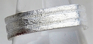  Anello fascia in Argento satinato