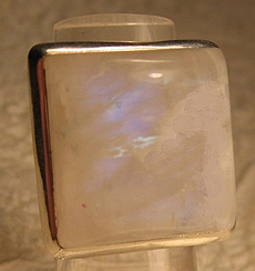 Anello Argento e Pietra di Luna Arcobaleno 