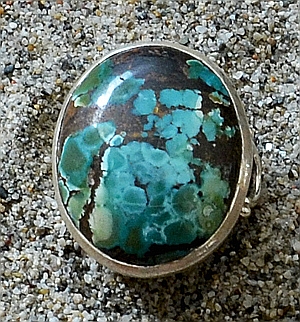 Anello in Argento e Azzurro Malachite
