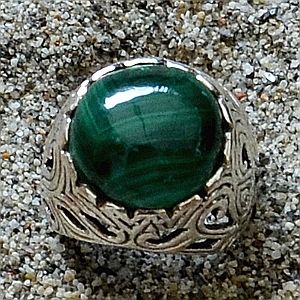 Anello Argento e Malachite