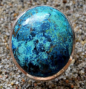 Anello Argento e Azzurrite