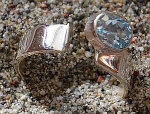 Anello Argento e Acquamarina