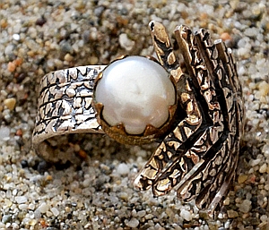 Anello Argento e Perla delle Filippine