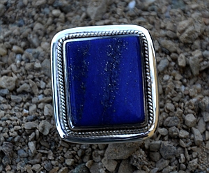 Anello Argento e Lapislazzulo