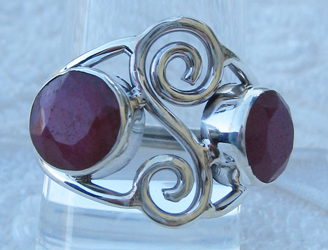  Anello in Argento e Ametista sfaccettata dell'Africa