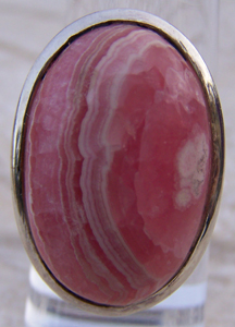 Anello Argento e Rodocrosite dell'Argentina