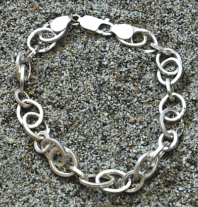 Bracciale in Argento a catena intrecciata
