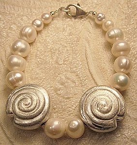 Bracciale in Argento e Perla vera