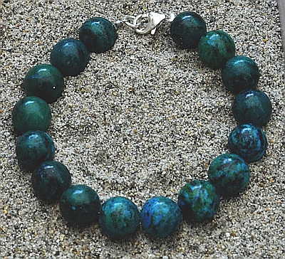Bracciale in Argento e Turchese Crisocolla del Perù