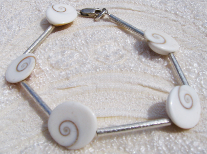  Bracciale in Argento satinato e Occhio di S.Lucia (Shiva Eye)