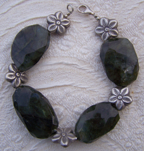 Bracciale Argento e Labradorite sfaccettata