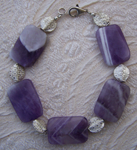 Bracciale Argento e Ametista striata