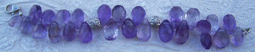  Bracciale Argento e Ametista sfaccettata del Brasile