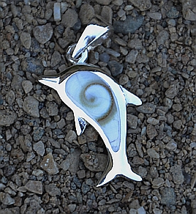  Ciondolo in Argento e conchiglia Occhio di Santa Lucia (Shiva Eye)
