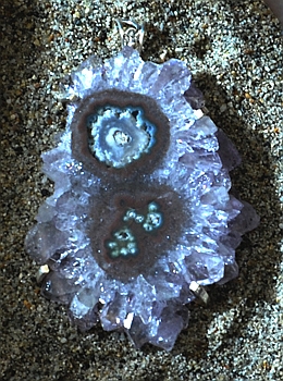 Ciondolo in Argento e cactus di Ametista 