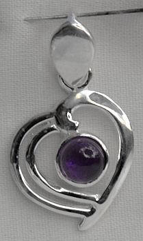 Ciondolo in Argento e Ametista
