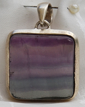Ciondolo in Argento e Fluorite