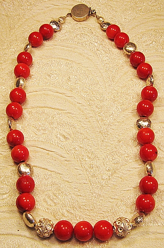  Collana Argento e Corallo Madrepora