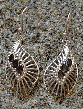 Orecchini Argento e Quarzo Fumé