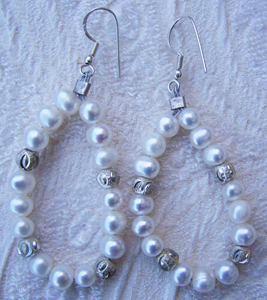  Orecchini in Argento e Perle naturali irregolari