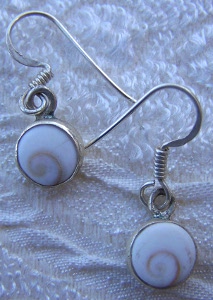  Orecchini in Argento e Occhio di Santa Lucia (1cm)