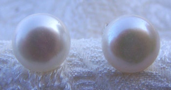  Orecchini in Argento e Perla naturale grande