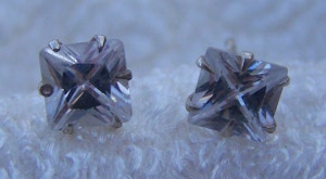  Orecchini in Argento e Diamantino di Herkimer grande